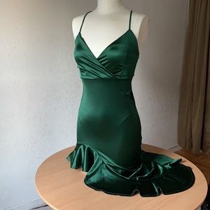 Windsor Green Spaghetti Strap Party Dress